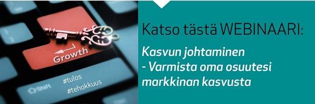 Katso tästä linkistä webinaarin 22.3.2018 tallenne: Kasvun johtaminen